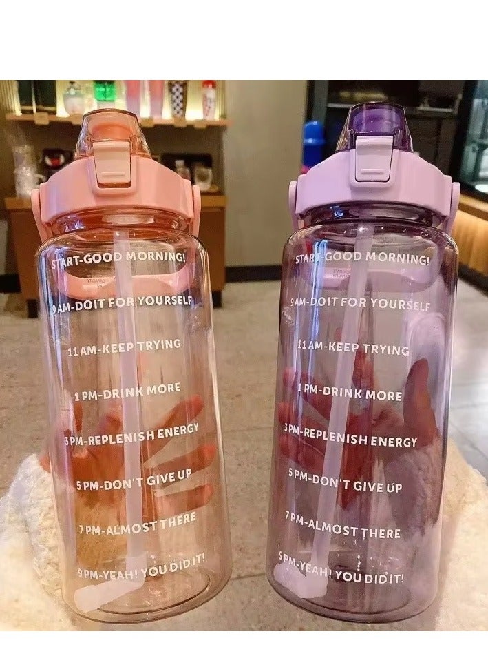 UNICORN 2L Large  Water Bottle with Straw and Handle – BPA-Free, Leakproof, Reusable Sports & Gym Jug for Daily Hydration" - Image 3