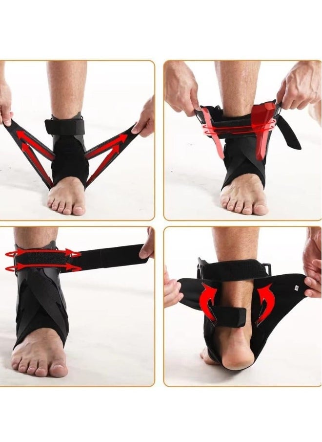 Generic 1 Pack Ankle Stabilizer Brace Arch Support for Plantar Fasciitis Relief Foot/Heel Pain Sprain Basketball Football (M)  - Image 1