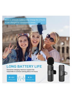 MMG Wireless Lavalier Microphone for Type-C Phone- Plug-Play Wireless Mic with 2 Microphone for USB-C Android Phone and iPhone Video Recording- Interview- Vlog- Auto Sync and Noise Reduction- 2.4 GHZ  - Image 3