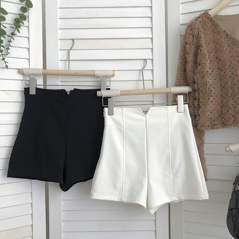 High Waist White Bottoming Shorts Women'S Outer Wear 2023 Style Small Men'S Internet Popular Slimming Belly Tight A- Shaped Suit - Image 4