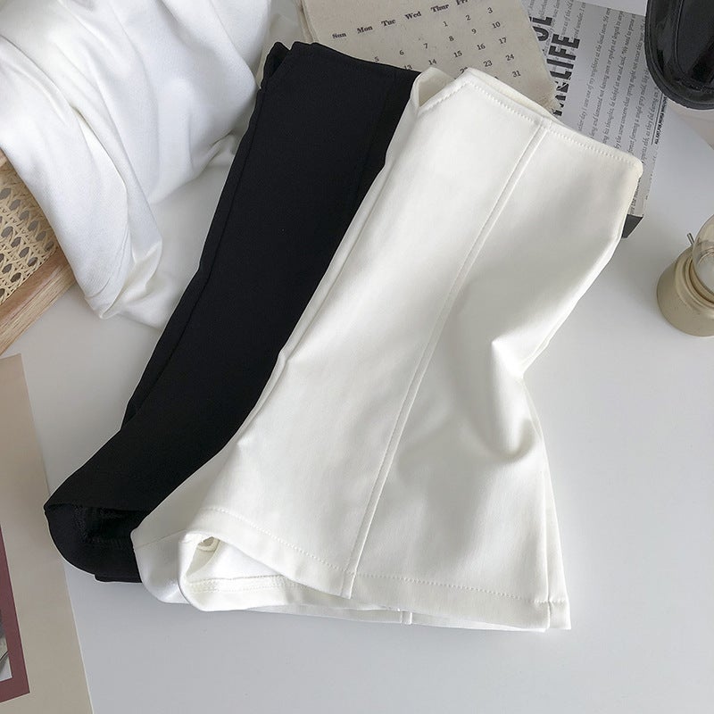 High Waist White Bottoming Shorts Women'S Outer Wear 2023 Style Small Men'S Internet Popular Slimming Belly Tight A- Shaped Suit - Image 2