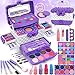 Teensymic Kids Makeup Kit for Girl Gifts 54PCS Teensymic Toys Washable Little Girls Princess Make Up Toys for 4 5 6 7 8 9 Year Old Girl Birthday Gift Purple - Image 3