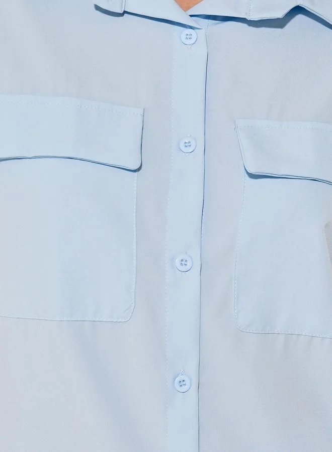 Take Two Take Two Solid Pocket Detail Shirt and Pants Co-Ords