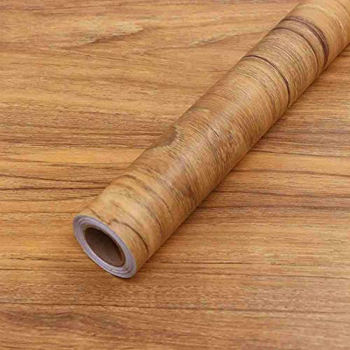 COSNIGHT Wood Grain Contact Paper Peel and Stick Wallpaper Self Adhesive Wall Paper for Countertop Drawer Shelf Liner Cabinet Easy to Clean 15.7In x 118In - Image 1