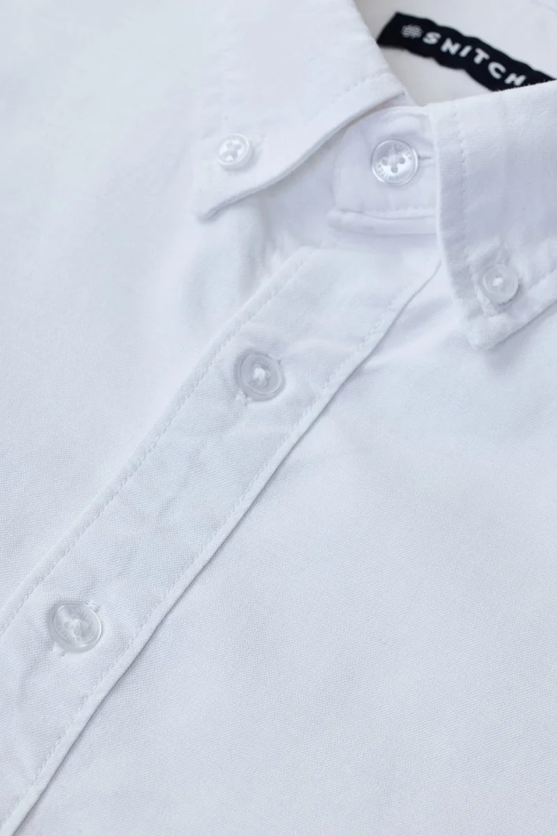 SNITCH White Octet White Shirt for Men | Best Price UAE