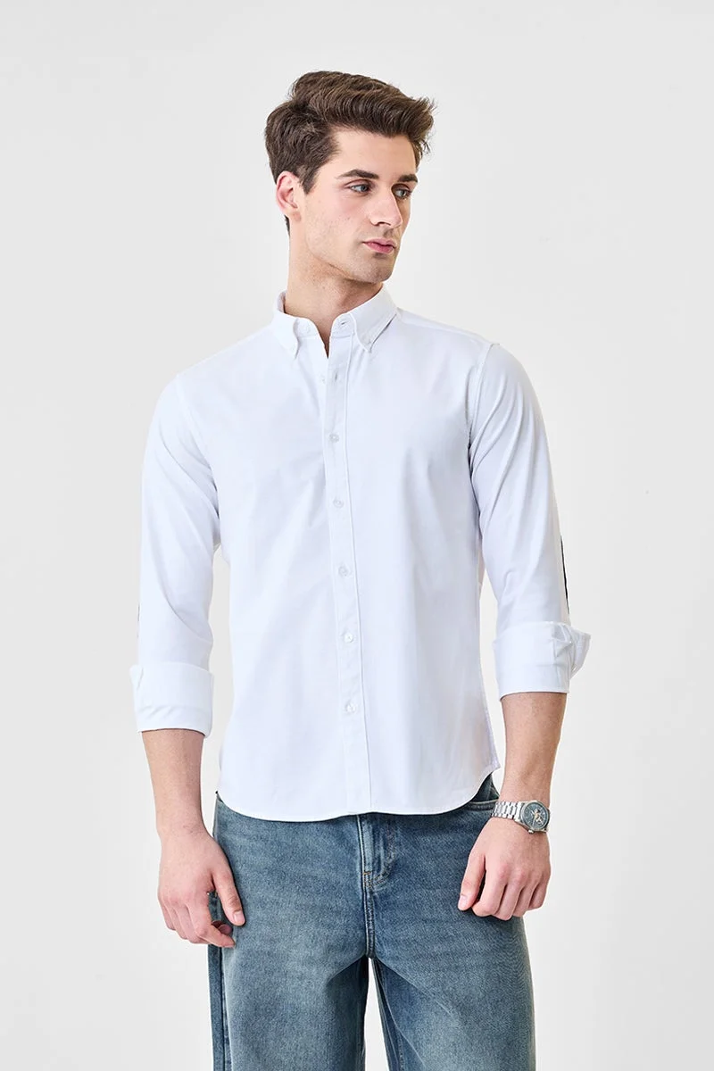 SNITCH White Octet White Shirt for Men | Best Price UAE