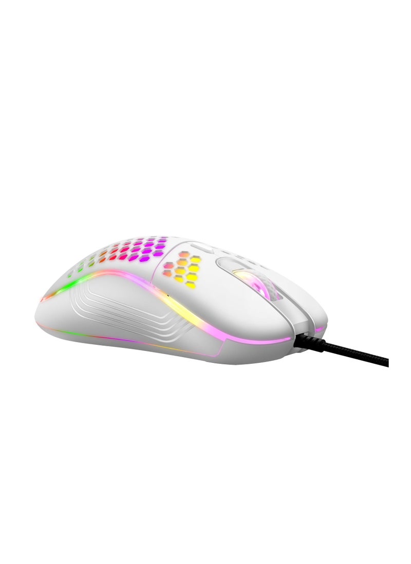 Datazone Wired RGB Gaming Mouse White  - Image 1