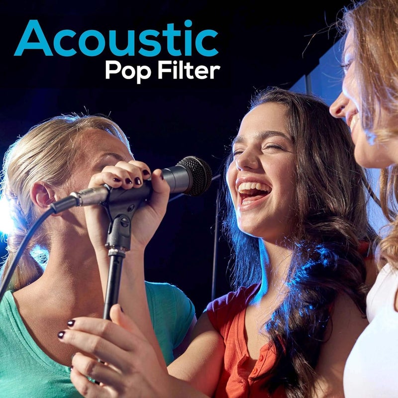 Pyle ميكروفون ديناميكي وحامل ثلاثي القوائم - قابل للتعديل من 2.6' إلى 5.1' قدم وذراع ميكروفون تلسكوبي بطول 7.48'' بوصة مع فلتر صوتي - يتضمن كابل XLR بطول 15' قدم PMKSM20 - Image 4