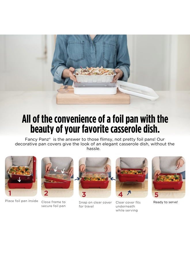 Fancy Panz FP88002C11 8 x 8 Red Portable Casserole Carrier, Plastic - Image 2