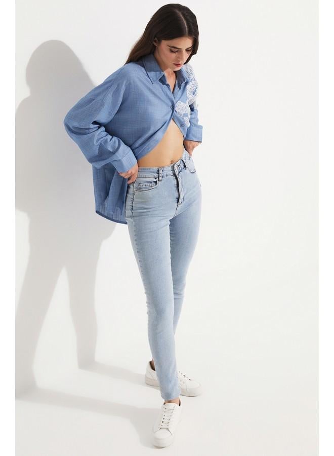 جون جينز نسائي سكيني أزرق فاتح - Image 3