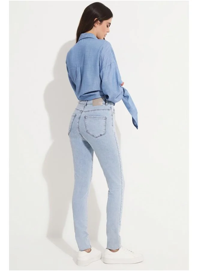 JUNE June Women Skinny Fit Jean Light Blue