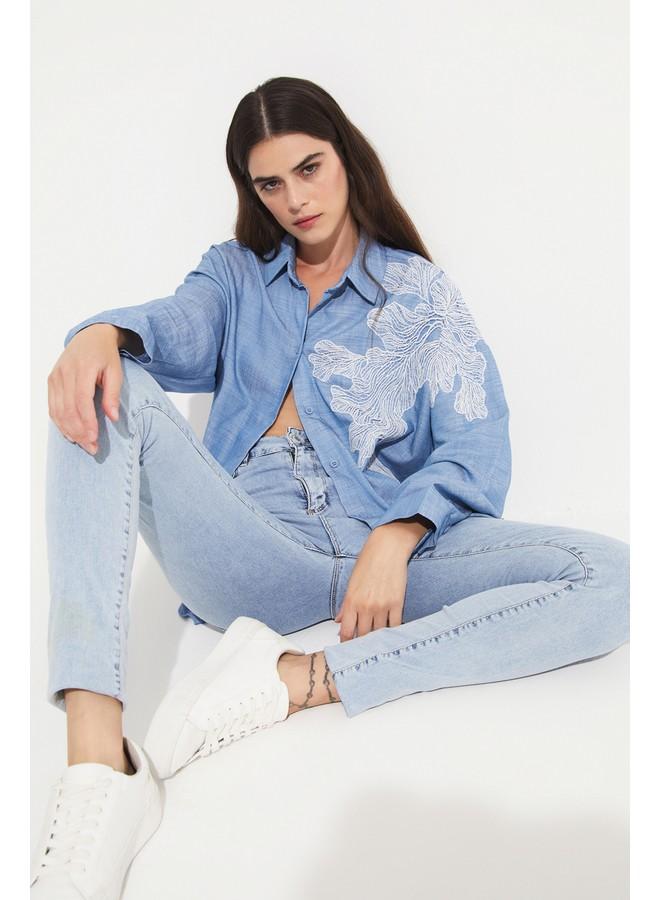 جون جينز نسائي سكيني أزرق فاتح - Image 1