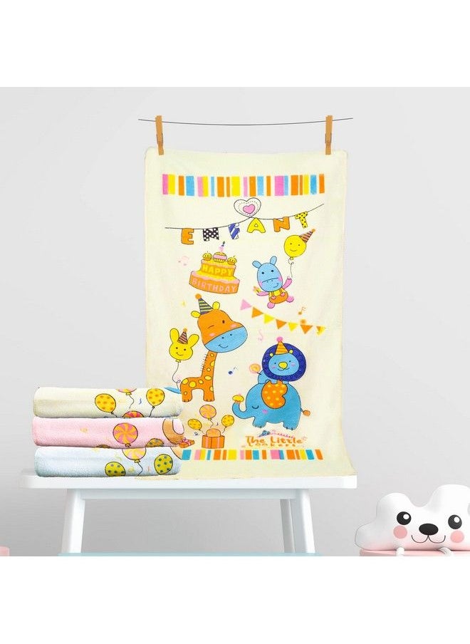 The Little Lookers Towel For Newborn Baby Kids; Super Soft Baby Bath Towel Set For Infants Bathing Accessories… (Pinkblue & Lemon Small(46X84Cm))  - Image 1