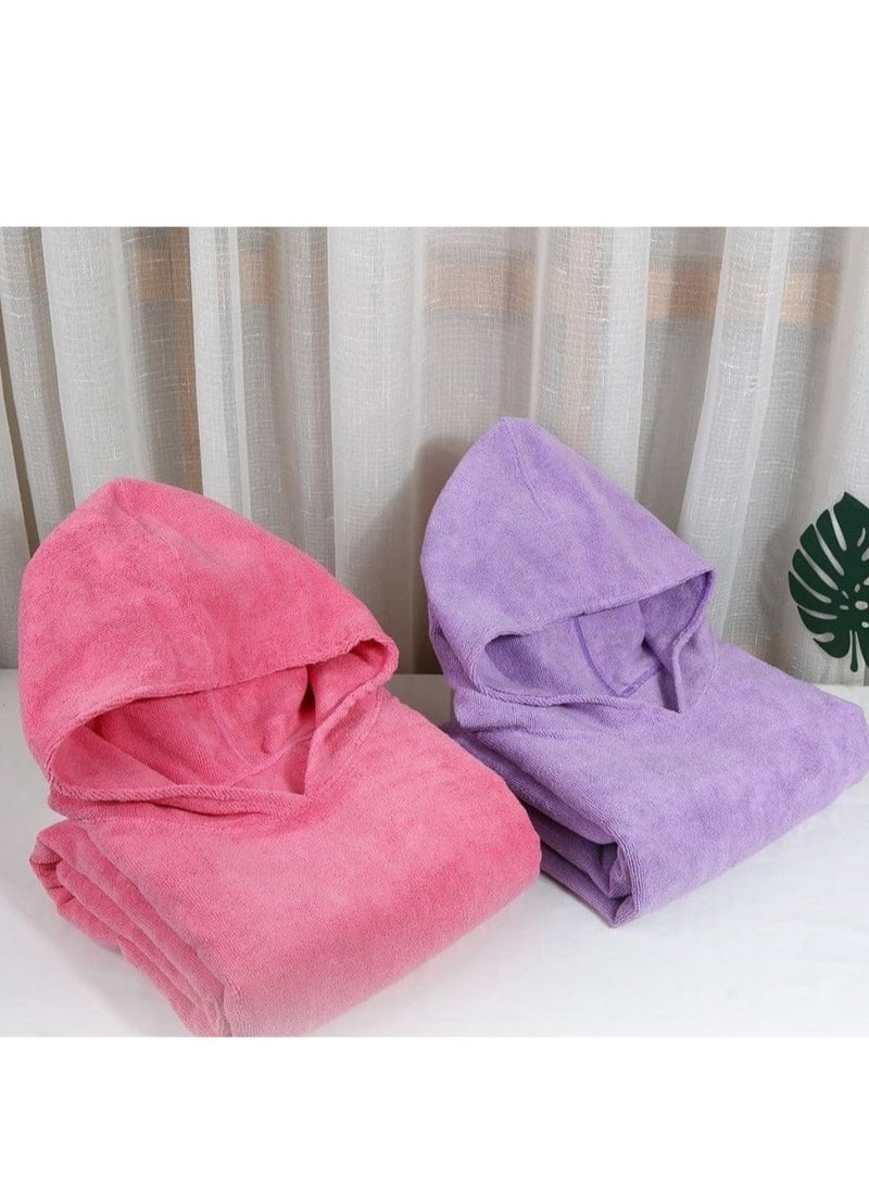 Multi-colored microfiber robe, highly absorbent, lasts longer without damage or color change.  - Image 3