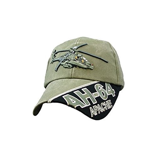 Eagle Crest US Army AH-64 Apache Helicopter Green Adjustable Baseball Cap - Image 1