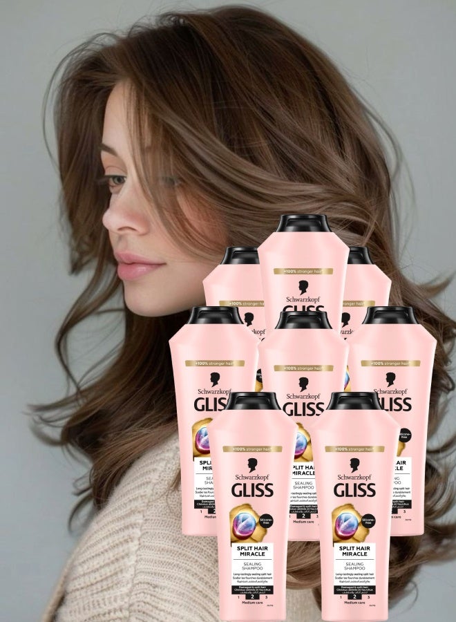 Gliss 8 Pieces Gliss Shampoo Split Hair Miracle 400ML - Image 1