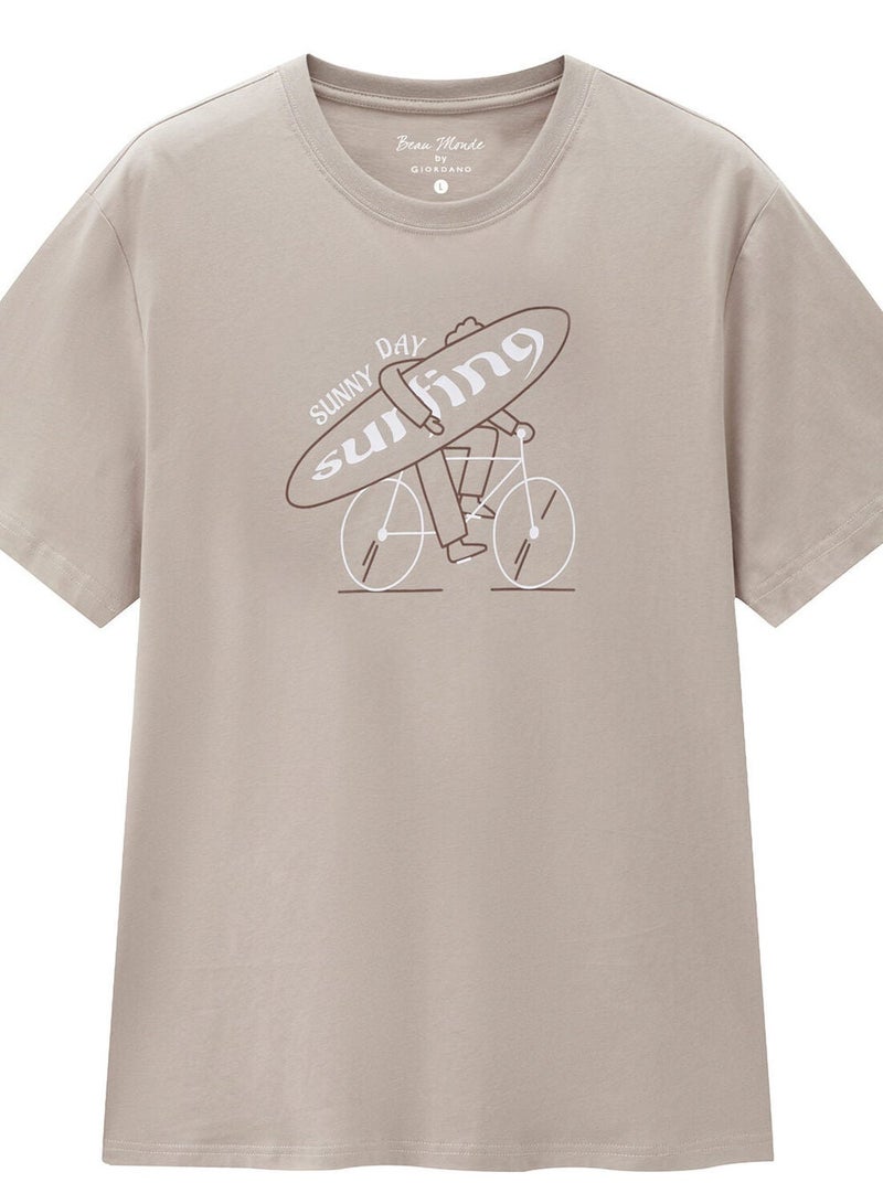 GIORDANO Men's Crew neck Short Sleeve Print Tee | Online Exclusive - Image 3