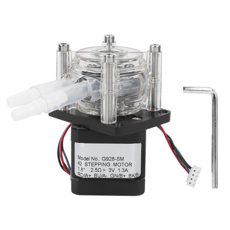 GROTHEN Step Motor Peristaltic Pump 42 Stepper Motor 0-400ml/Min Flow Range - Hand-Twisted Pump Cover Quick Tube Replacement for Laboratory Liquid Transfer - Image 1