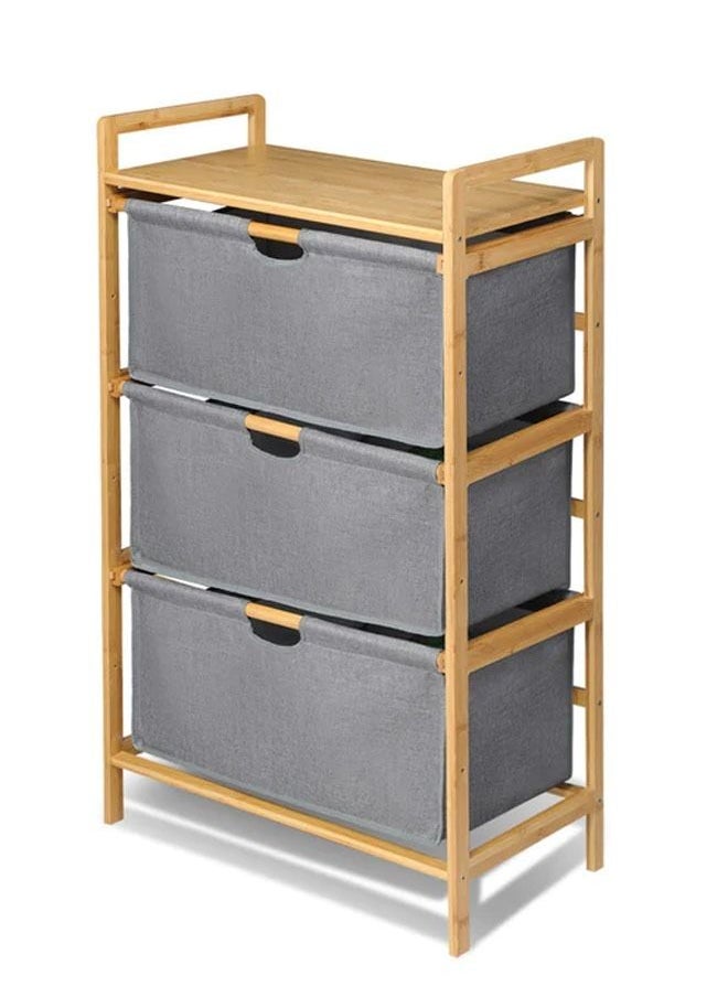NKX 3 Tier Portable Children Cloth Storage Cabinet Wardrobe  - Image 2