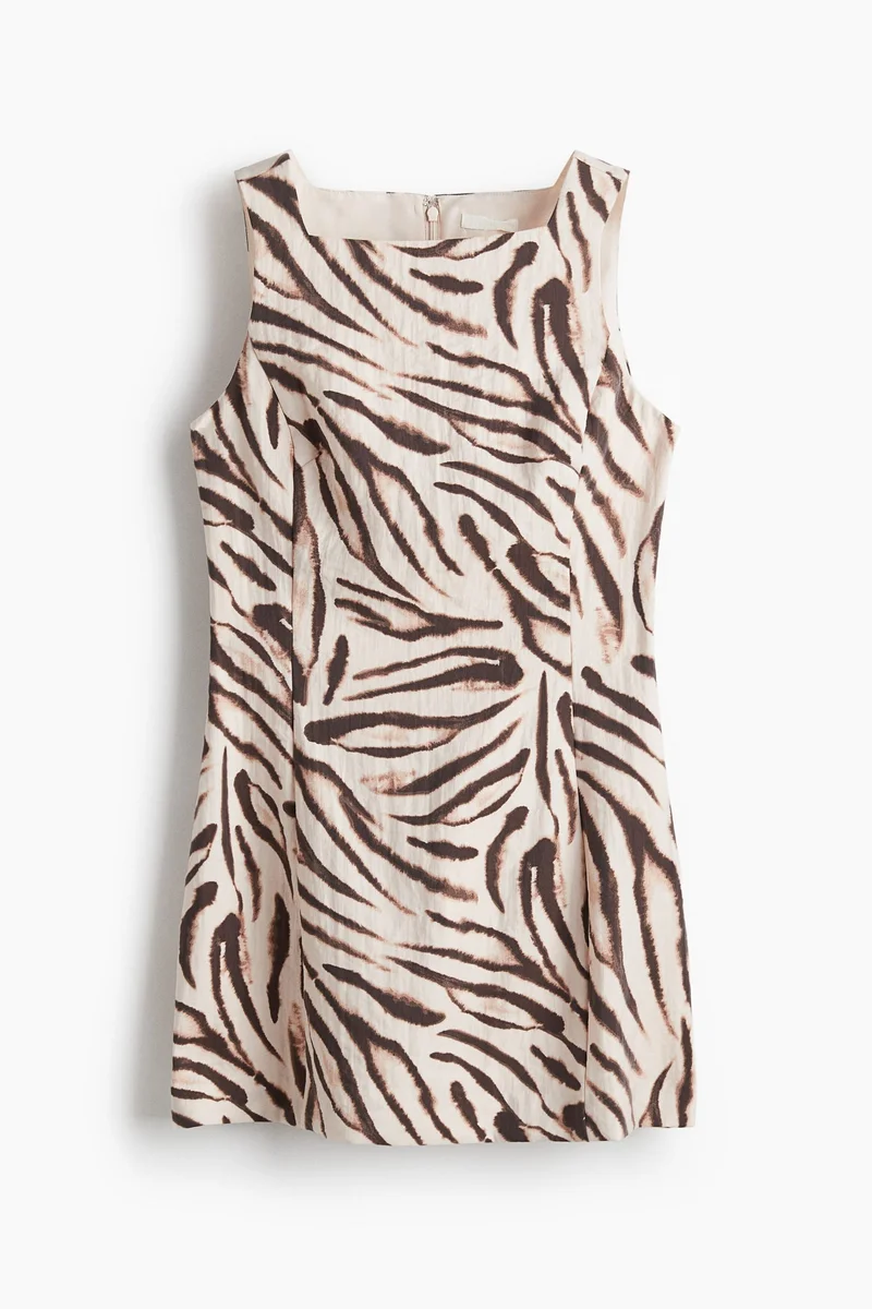 H&M Square-neck twill dress