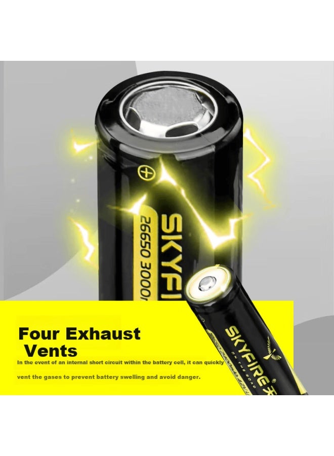 Skyfire 26800 High-power Flashlight Headlamp Rechargeable Lithium Battery 3.7v-4.2v 4000mah - Image 5