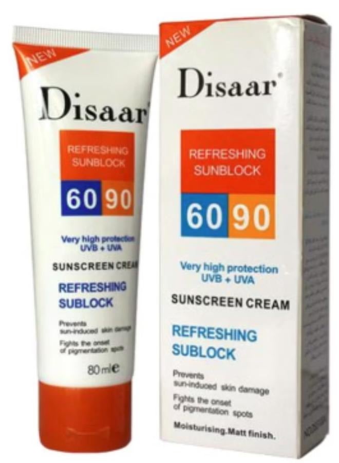 Disaar Two pieces of sunscreen is refreshing SPF 90-60 clear 80ml - Image 2