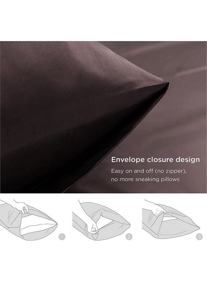 GO WELL Satin Silk Solid Pillow Covers 400 Tc Pack Of 2 For Hair And Skin-With Satin Scrunchies For Women Stylish|Satin Pillow Coves For Hair And Skin|Scrunchies For Women 3-Piece|Pillow Case(Brown) - Image 5