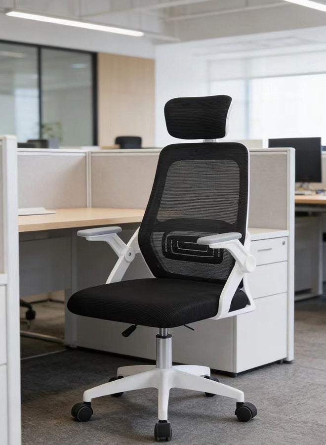 JCB CHIC Office Chair, Ergonomic Desk Chair, Comfort Computer Chair, Adjustable Height Gaming Chair with Wheels, Lumbar Support Mesh Chair, Swivel Computer Home Office Chair, Study Task Chair - Image 1