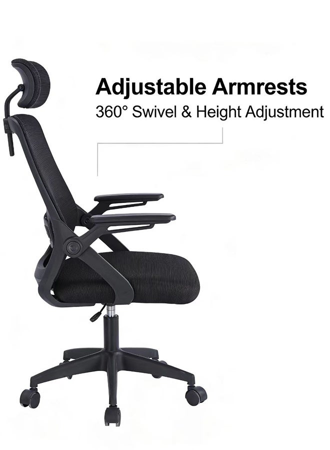 JCB CHIC Office Chair, Ergonomic Desk Chair, Comfort Computer Chair, Adjustable Height Gaming Chair with Wheels, Lumbar Support Mesh Chair, Swivel Computer Home Office Chair, Study Task Chair - Image 4