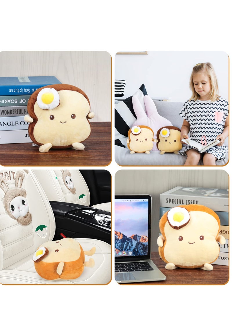 Excefore - Toast Bread Plush Pillow Toy, Toast Bread Cushion, Lovely Stuffed Plush Toast Sofa Pillow, Soft Plush Toy, Suitable for Home Bedroom Decorate - Image 1