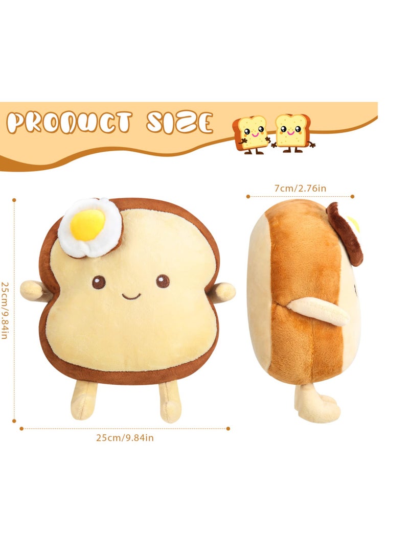 Excefore - Toast Bread Plush Pillow Toy, Toast Bread Cushion, Lovely Stuffed Plush Toast Sofa Pillow, Soft Plush Toy, Suitable for Home Bedroom Decorate - Image 1