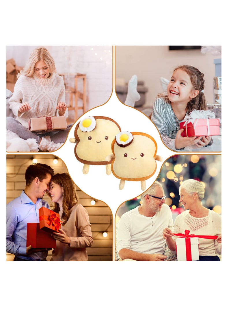 Excefore - Toast Bread Plush Pillow Toy, Toast Bread Cushion, Lovely Stuffed Plush Toast Sofa Pillow, Soft Plush Toy, Suitable for Home Bedroom Decorate - Image 1