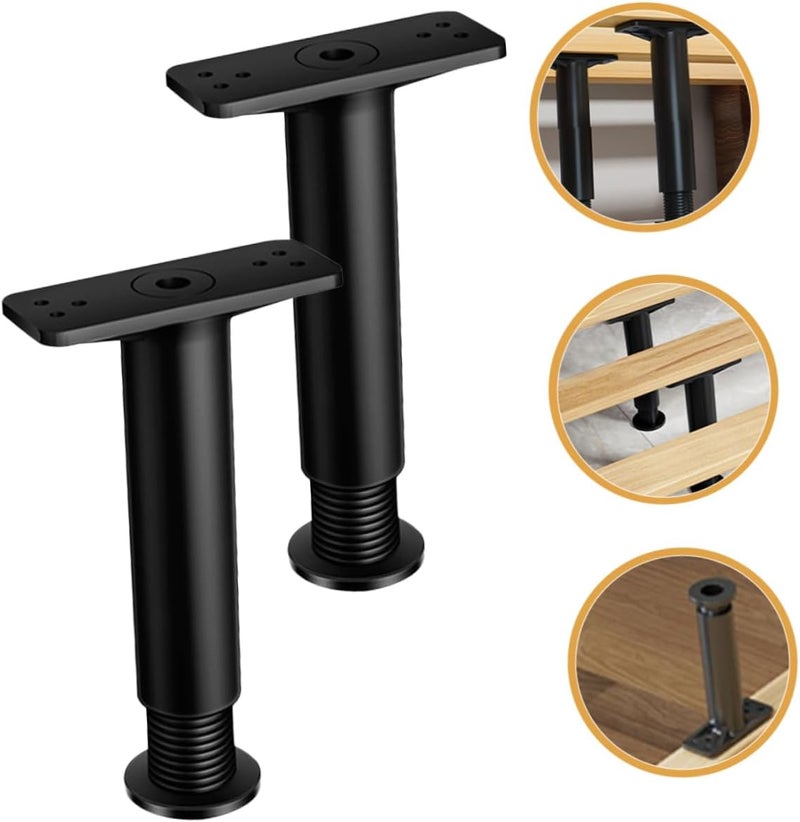 Homoyoyo 2pcs Adjustable Bed Frame Support Legs Durable Replacement Feet for Bed Center Support Easy Install Heavy Duty Furniture Legs for Stability and Protection - Image 5