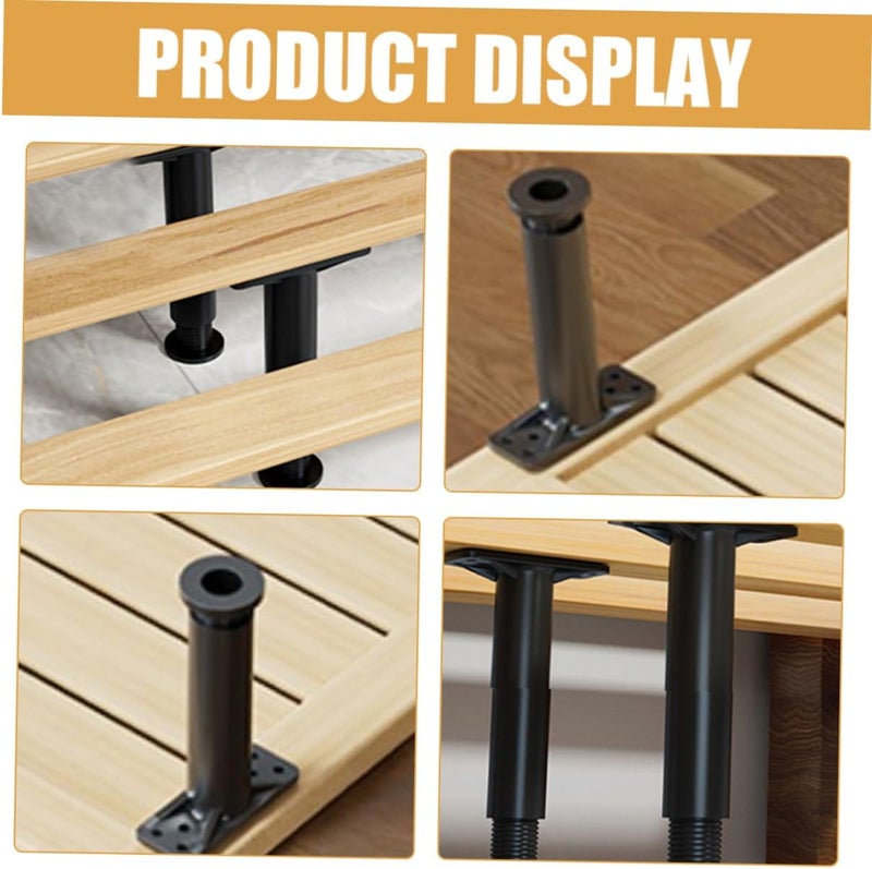 Homoyoyo 2pcs Adjustable Bed Frame Support Legs Durable Replacement Feet for Bed Center Support Easy Install Heavy Duty Furniture Legs for Stability and Protection - Image 3