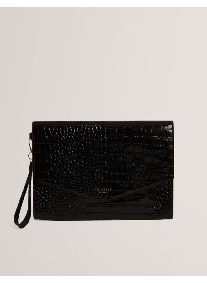 Ted Baker حقيبة ظرف أيقونة بتأثير كروك - Image 1