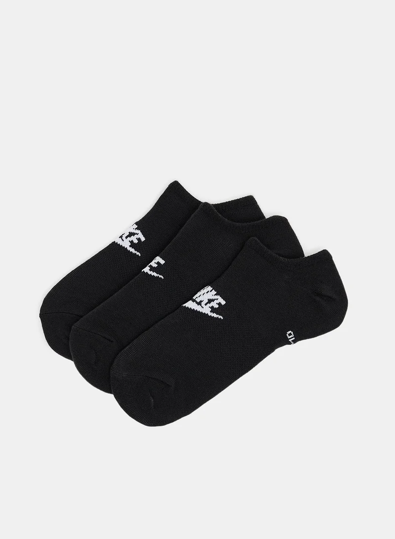 Nike Unisex Sportswear Everyday Essential No Show Socks (Pack of 3)