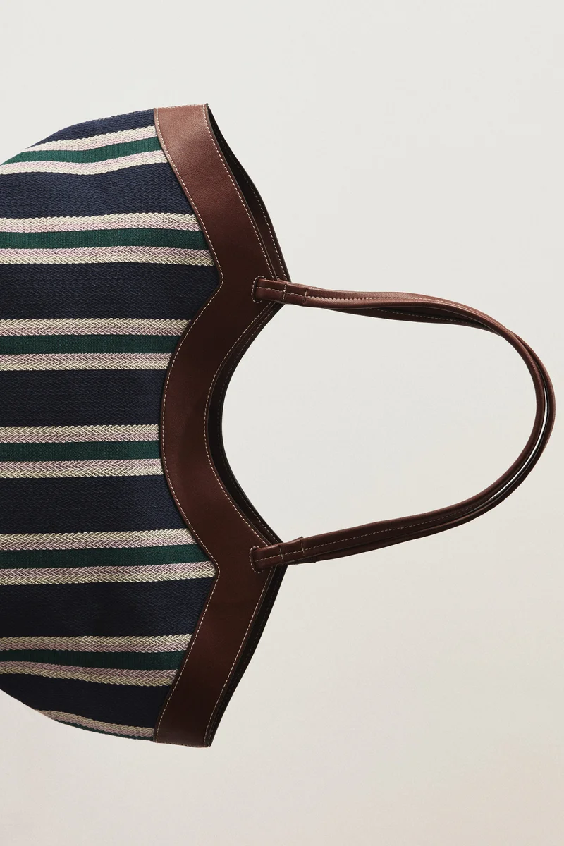 Herringbone shopper