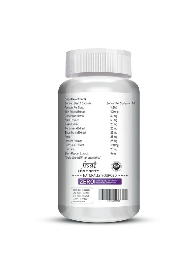 ANC Herbal Liver Detox With Milk Thistle And Dandelion For Fatty Liver Support Healthy Digestion 90 Capsules  - Image 3