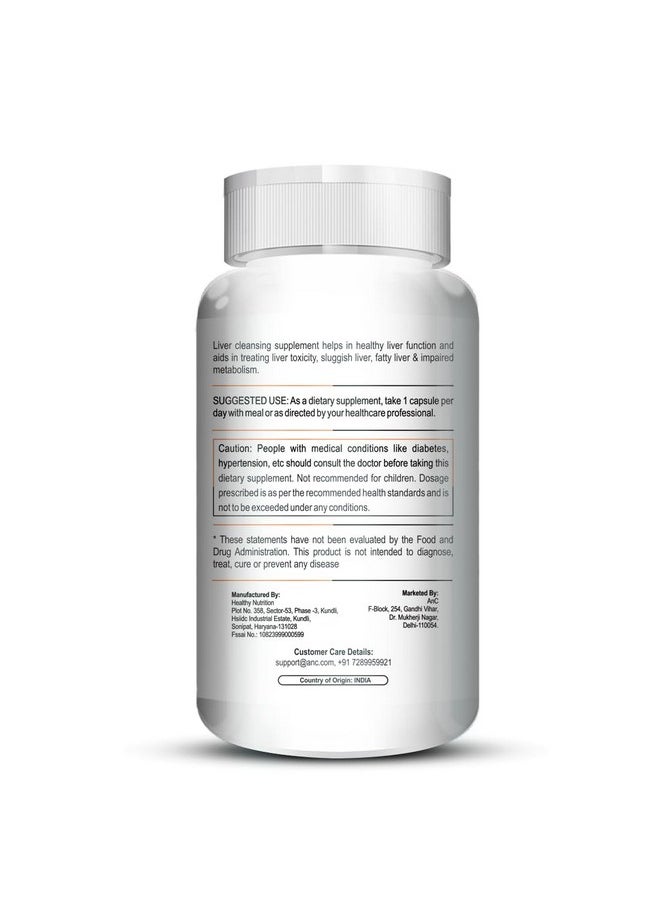 ANC Herbal Liver Detox With Milk Thistle And Dandelion For Fatty Liver Support Healthy Digestion 90 Capsules  - Image 2