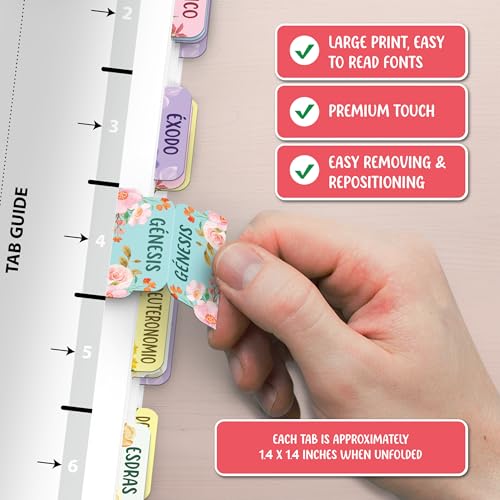 Only Zest Spanish Bible Tabs for Women, Men, Kids, Boys, 90 Large Print Bible Index Tabs for Study Bible, Laminated Easy-to-Read Label, Christian Gift for Church - Image 5
