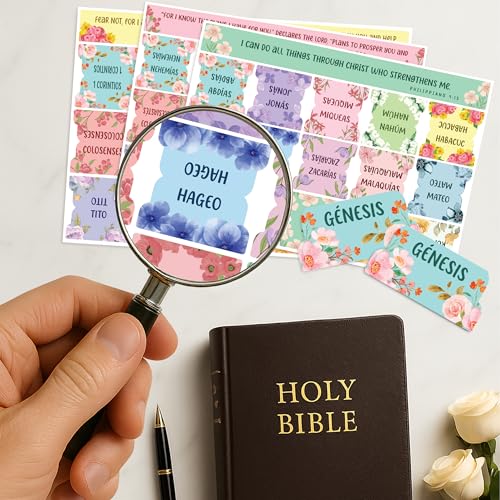 Only Zest Spanish Bible Tabs for Women, Men, Kids, Boys, 90 Large Print Bible Index Tabs for Study Bible, Laminated Easy-to-Read Label, Christian Gift for Church - Image 4