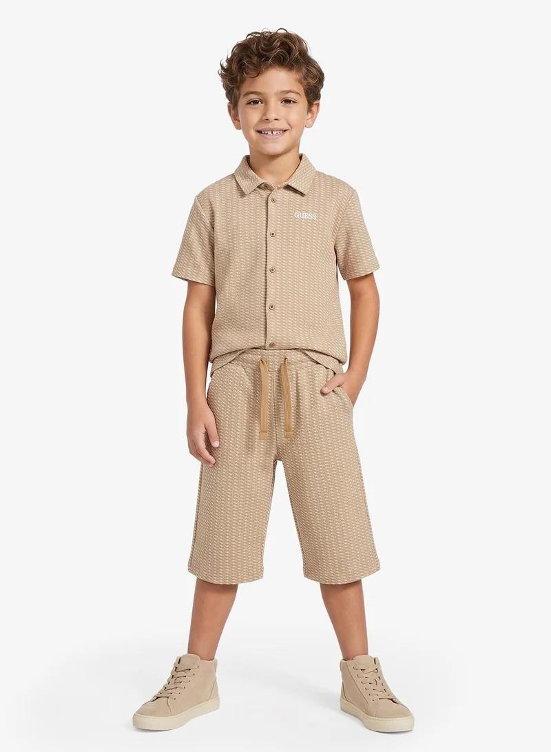GUESS Youth Short Sleeve Shirt And Shorts Set