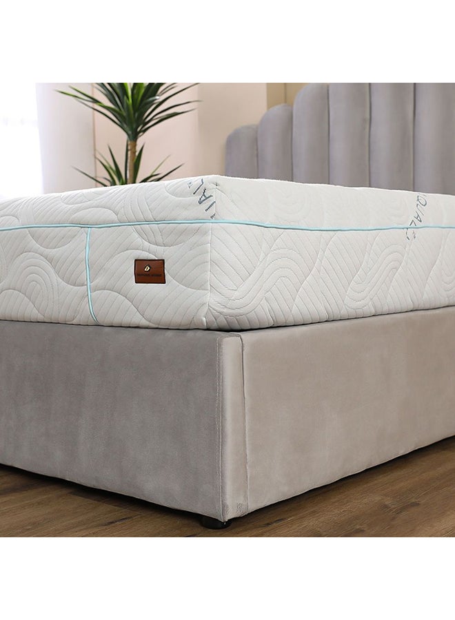 DANUBE HOME Seaqual Gel Memory Foam Mattress Medium Firm Feel Super King Mattress Spine Balance For Pressure Relief L 200 X W 200 X 25 cm Thickness White/Blue - Image 3