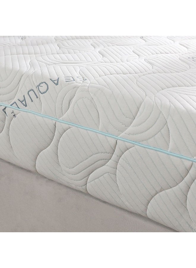 DANUBE HOME Seaqual Gel Memory Foam Mattress Medium Firm Feel Super King Mattress Spine Balance For Pressure Relief L 200 X W 200 X 25 cm Thickness White/Blue - Image 4