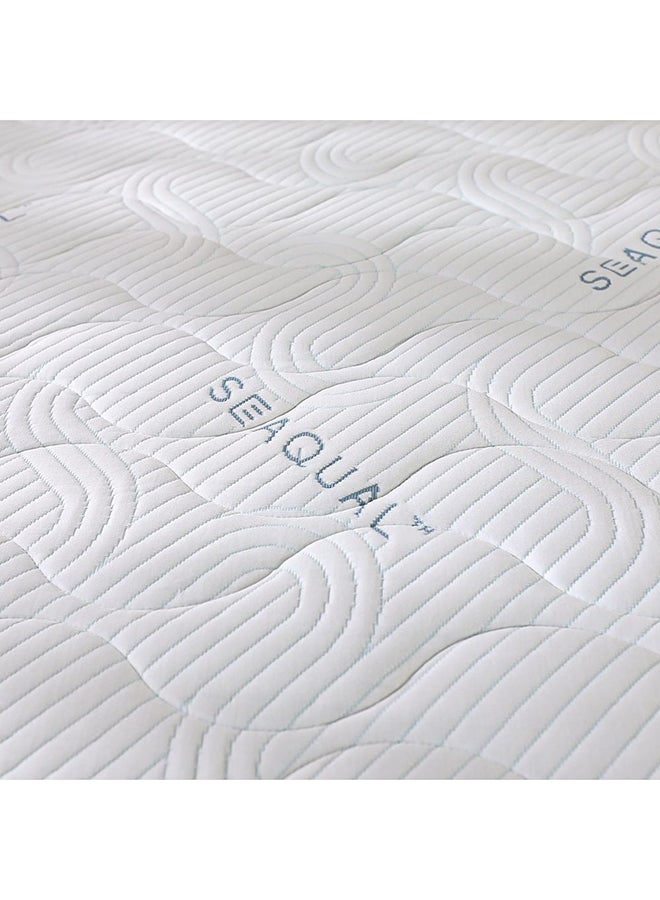 DANUBE HOME Seaqual Gel Memory Foam Mattress Medium Firm Feel Super King Mattress Spine Balance For Pressure Relief L 200 X W 200 X 25 cm Thickness White/Blue - Image 5