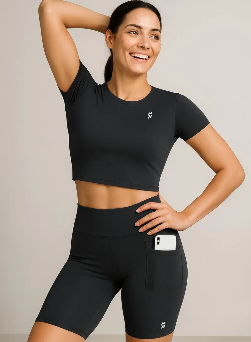 Yoga Shorts Pilates Shorts with Pocket and Cardslot