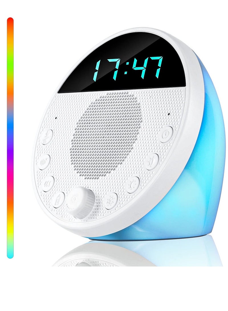 Sleep Sound White Noise Machine, Portable Sound Machine, Natural Sleep Aid for Adults, with 18 Soothing Sounds and 7 Colour Night Light, for Baby Kids Adults - Image 1