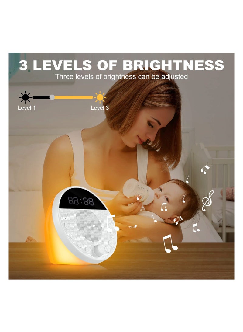 Sleep Sound White Noise Machine, Portable Sound Machine, Natural Sleep Aid for Adults, with 18 Soothing Sounds and 7 Colour Night Light, for Baby Kids Adults - Image 4