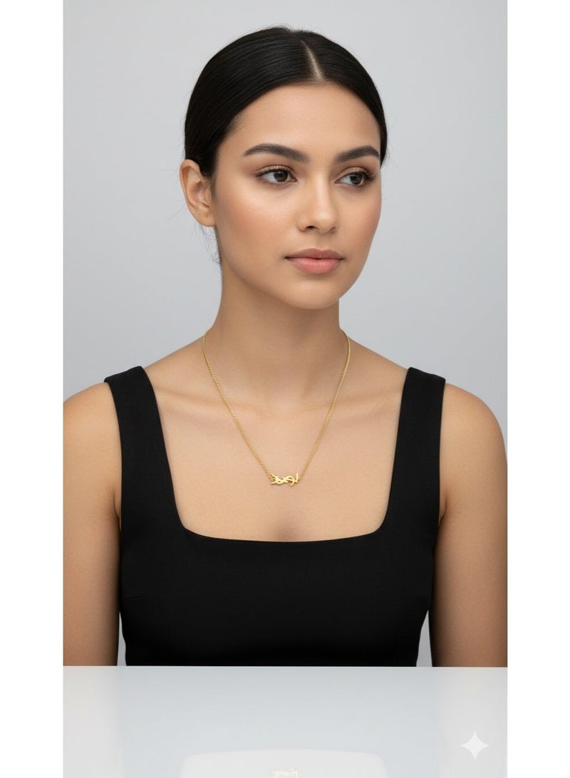 ورد سلسلة ستانلس ستيل مطلية بالذهب - تصميم راقي للمناسبات - Image 3