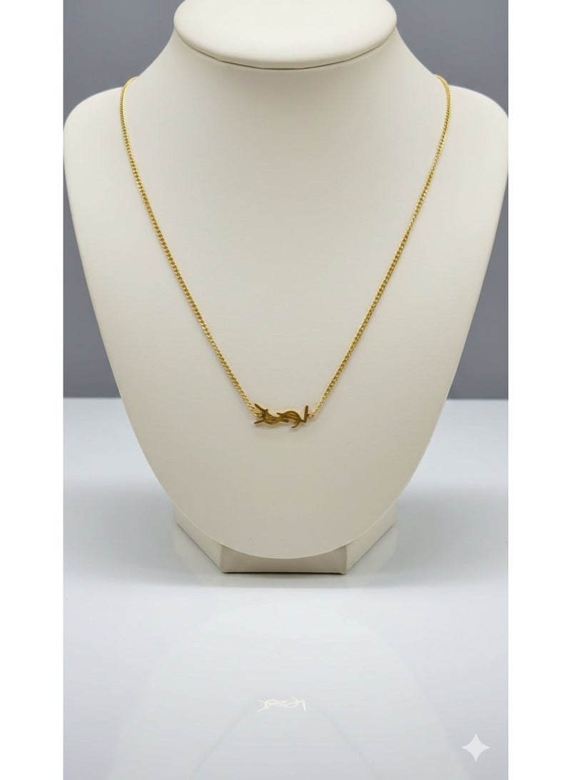 ورد سلسلة ستانلس ستيل مطلية بالذهب - تصميم راقي للمناسبات - Image 1